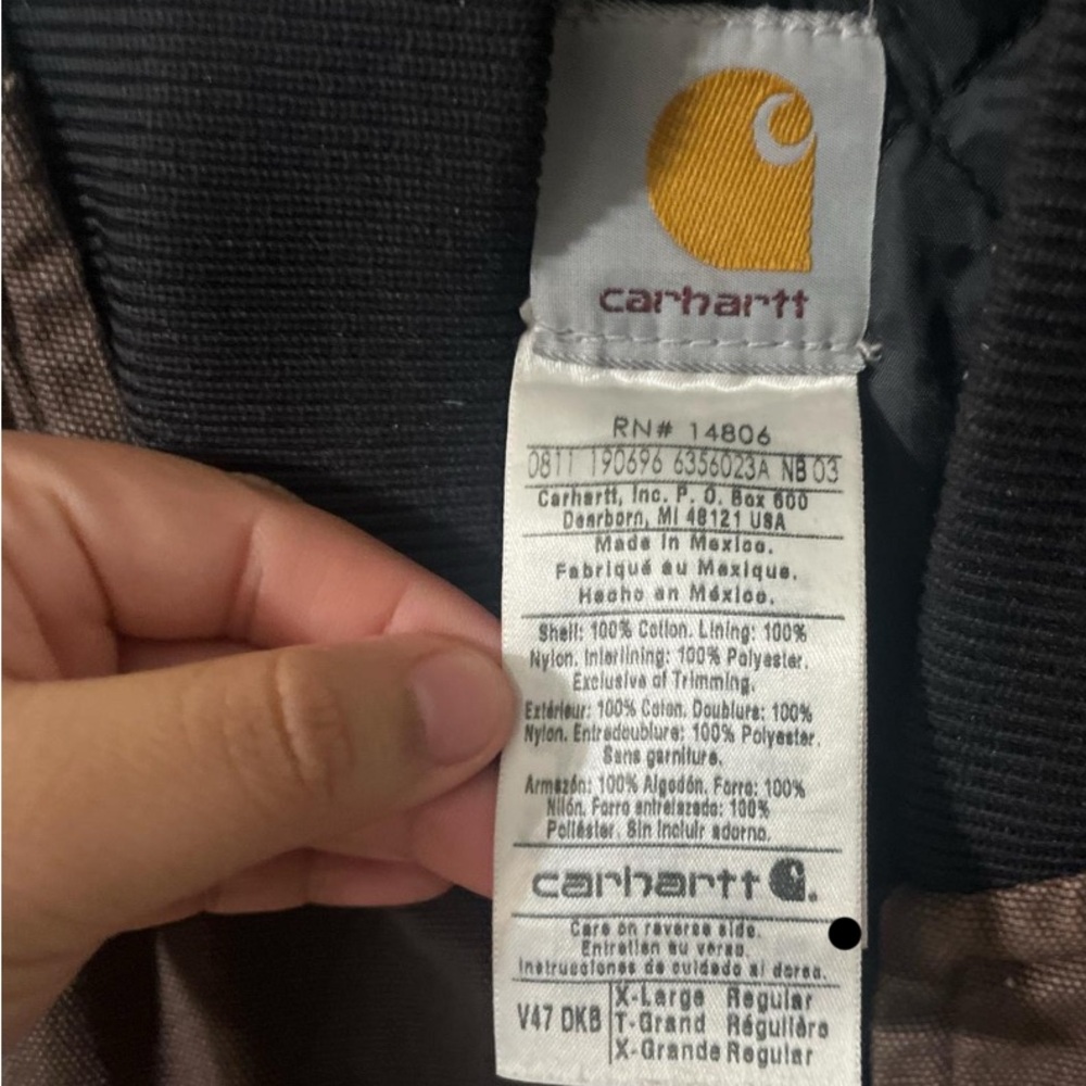 Carhartt Men's V47 DKB XL Brown Outdoor Vest - Picture 6 of 6